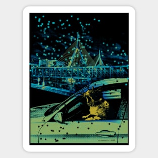 Driving in Boston Sticker